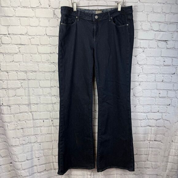Paige Robertson Bootcut Flare Dark Wash Jeans Size 32 - Picture 2 of 12